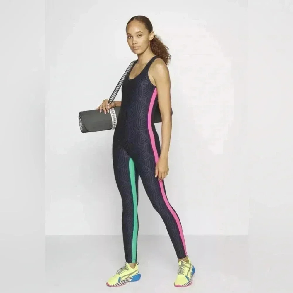 NWT Puma x Lemlem colour trim casual athletic bodysuit yoga  catsuit trendy XL